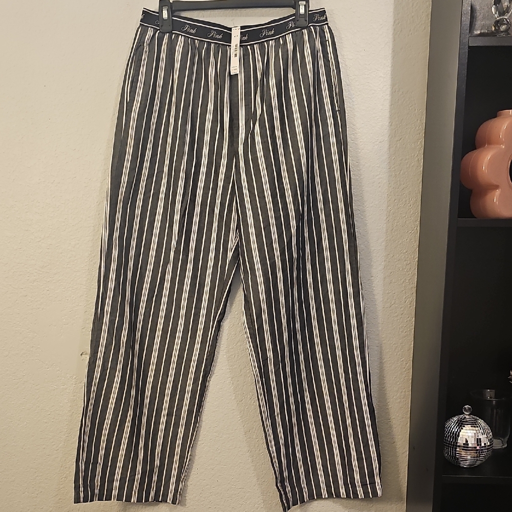 Victoria's Secret Black and White Striped Women's Pants